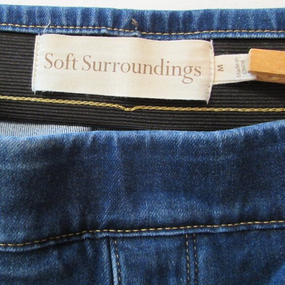 Soft Surroundings 2FH05 Ultimate Denim Pull On Crop Medium - Picture 2 of 16